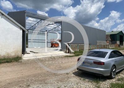 Proces montaže hale dimenzija 12m x 23m